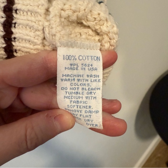 Shenandoah Embroidered Knit Bird Sweater Cream White 100% Cotton - Picture 7 of 7